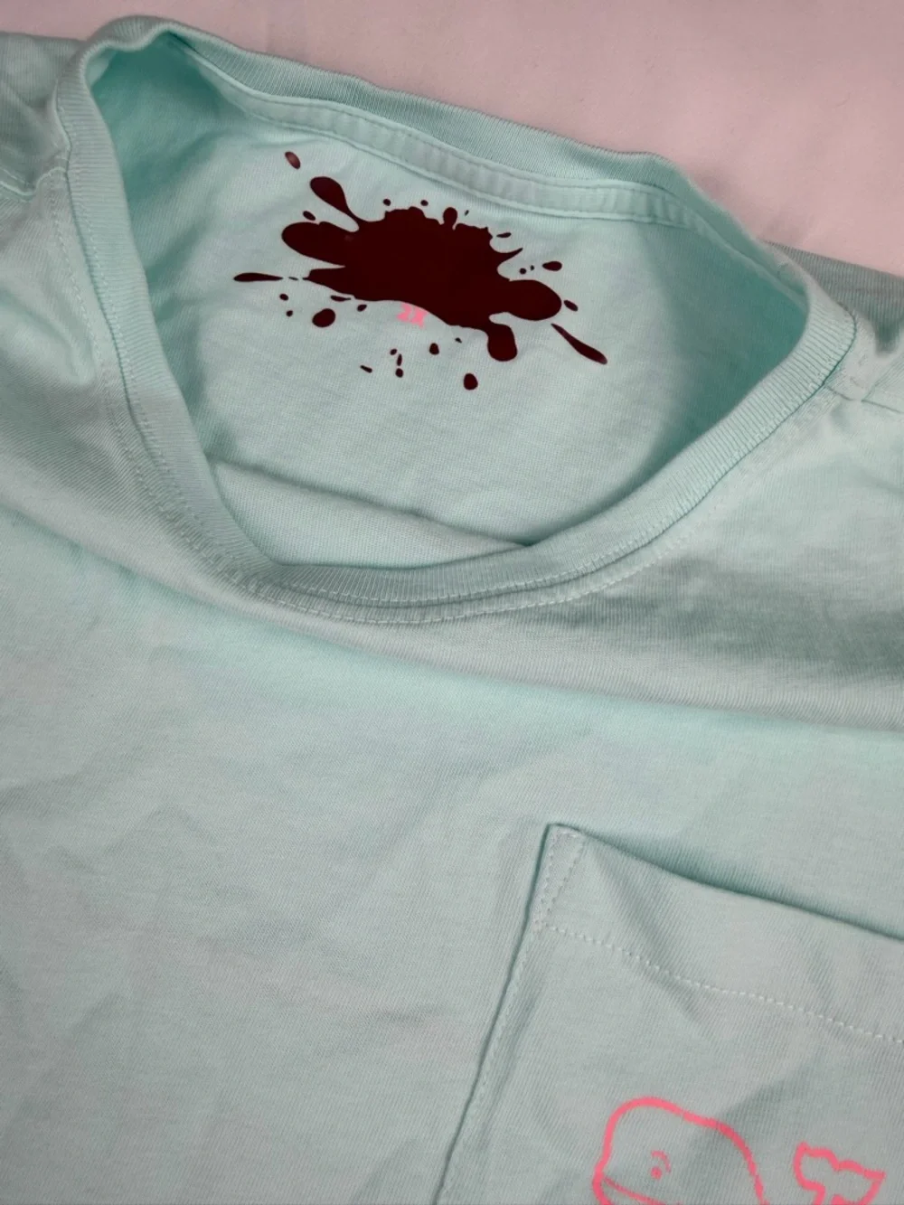 Vineyard Vines Mint Green Whale Pocket T-Shirt Women’s Large | Export Surplus - Picture 5 of 6
